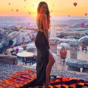 NWT Lulus LOST IN PARADISE OLIVE GREEN MAXI DRESS